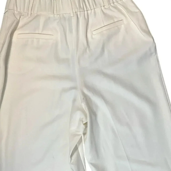 BCX NWT Off White Women's Wide Leg Pants Size Large Elastic Waist Small Flaw - Picture 9 of 10